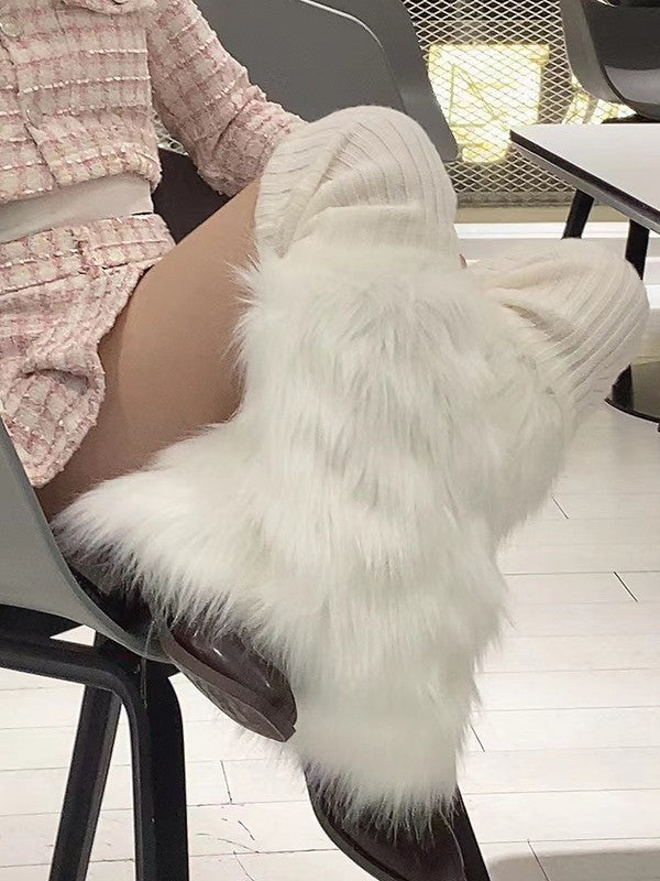 Punk Faux Fur Leg Warmer