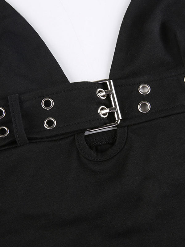 O Ring Cutout Crop Cami Top