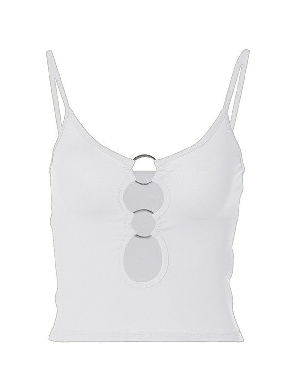 O Ring Cutout Crop Cami Top