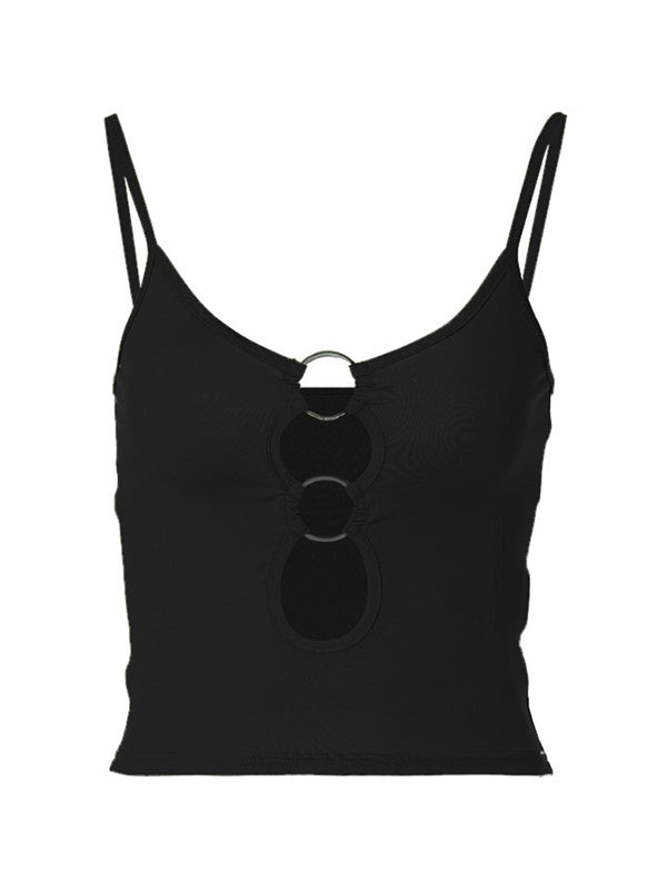 O Ring Cutout Crop Cami Top