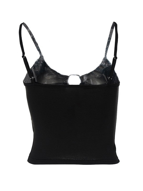 O Ring Cutout Crop Cami Top