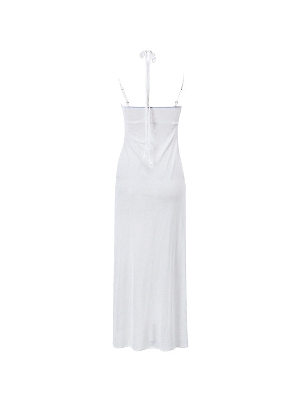 Longline Slit Halter Cami Top