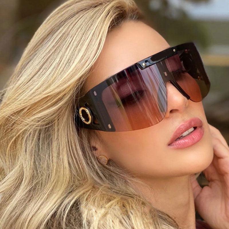 Back To The Future Bold Aviator Sunglasses - Brown