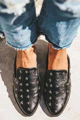 Star Rivets Flat Mules