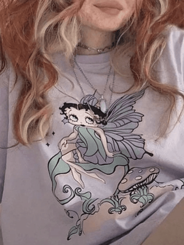 Fairy Cartoon Print Tee