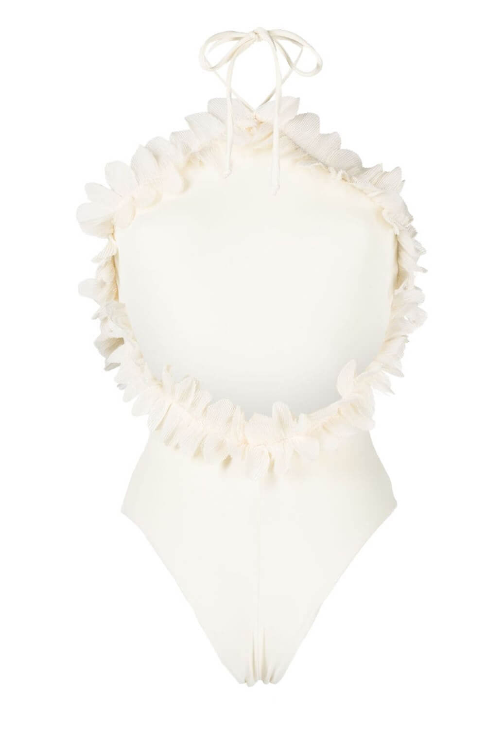 3D-Petal Halterneck One Piece Swimsuit