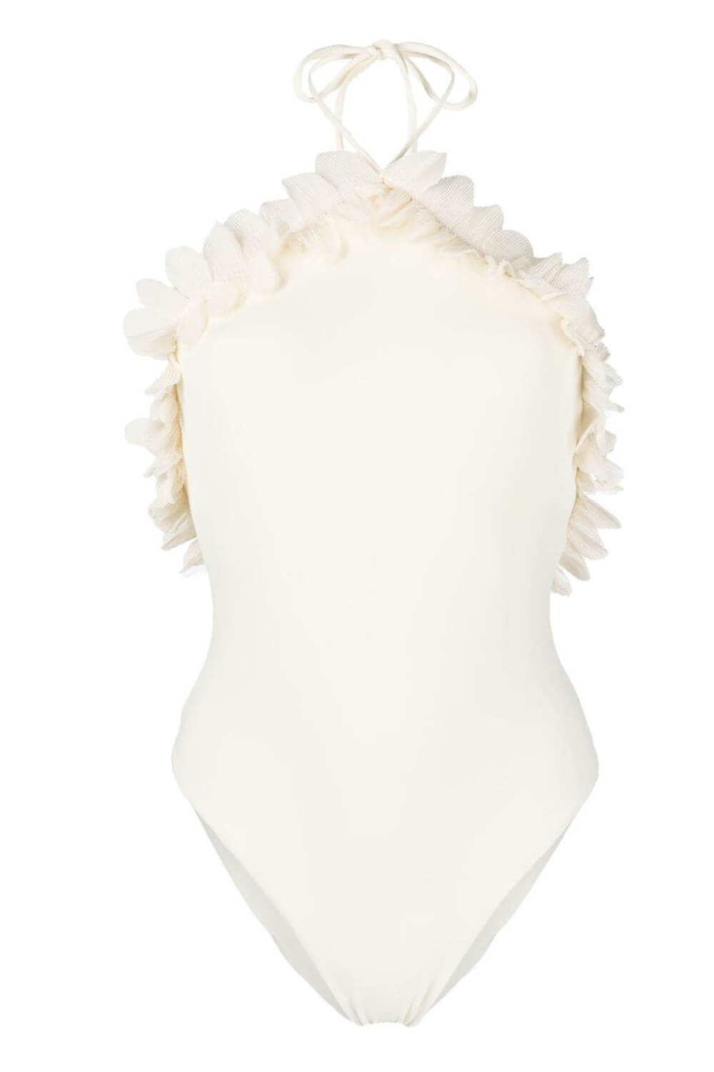 3D-Petal Halterneck One Piece Swimsuit