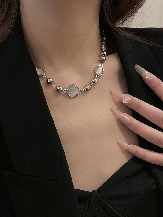 Grunge Gem Decor Beads Necklace