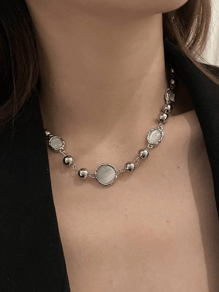 Grunge Gem Decor Beads Necklace