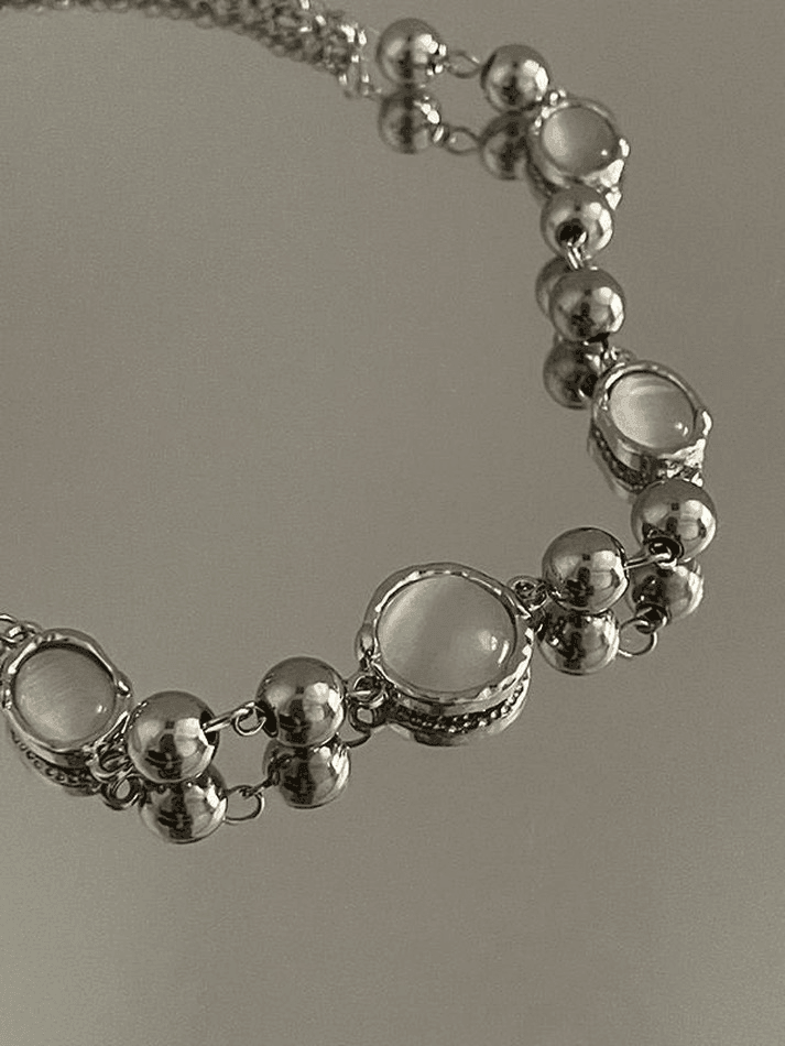 Grunge Gem Decor Beads Necklace