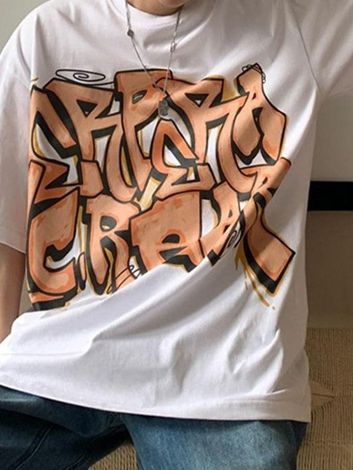 Men's Graffiti Letter Graphic Tee