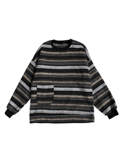 Men's Pocket Striped Knit Sweater