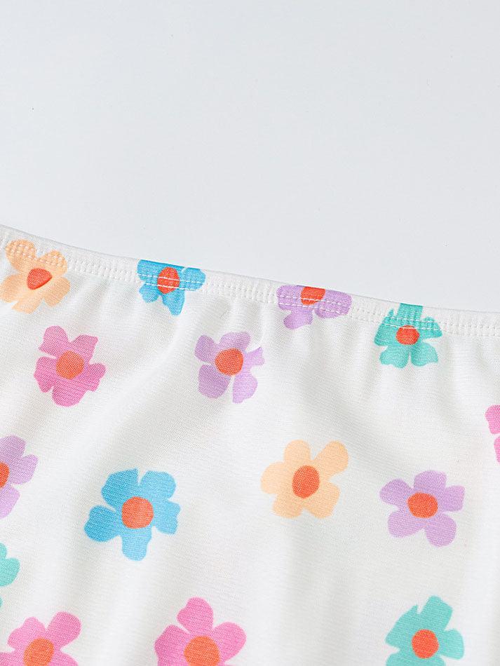 Mesh Floral Print Mini Skirt