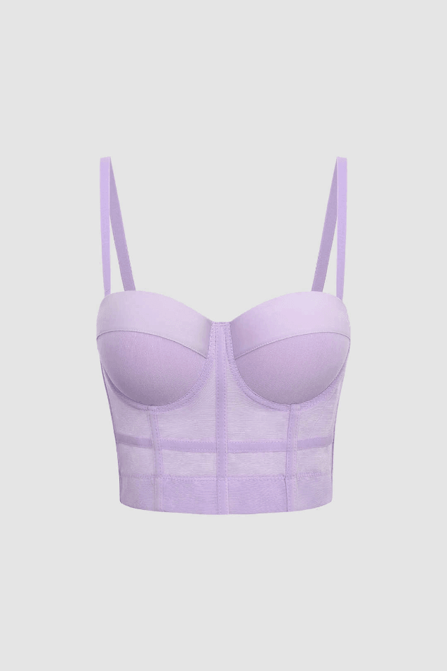 Mesh Underwire Bustier Top