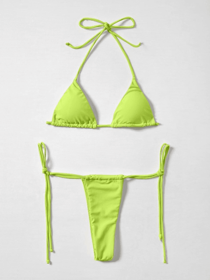Micro Halter Triangle Bikini Set