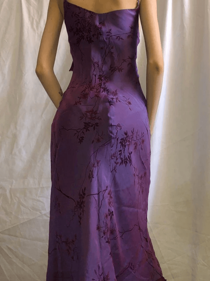 Patchwork Layered Mesh Maxi Dress
