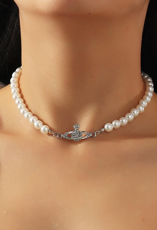 Planet Pearl Necklace