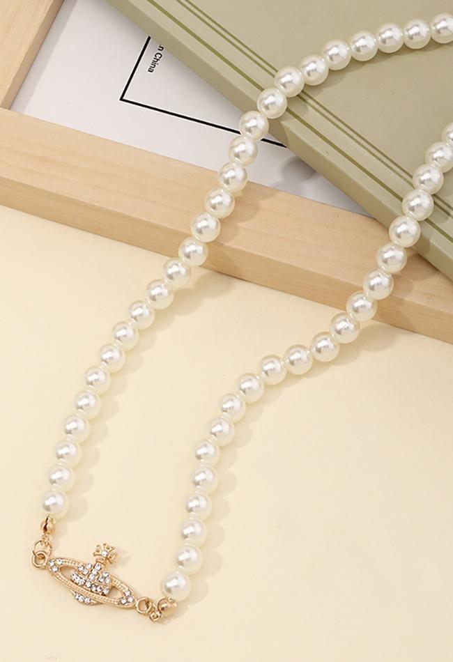 Planet Pearl Necklace
