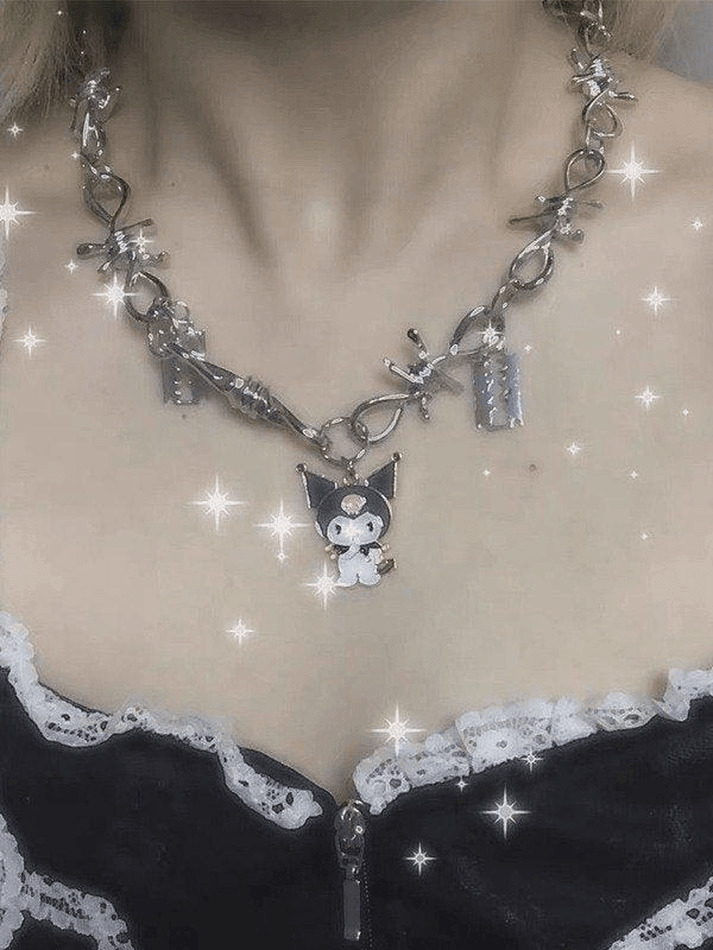 Blade Cartoon Pendant Thorns Necklace