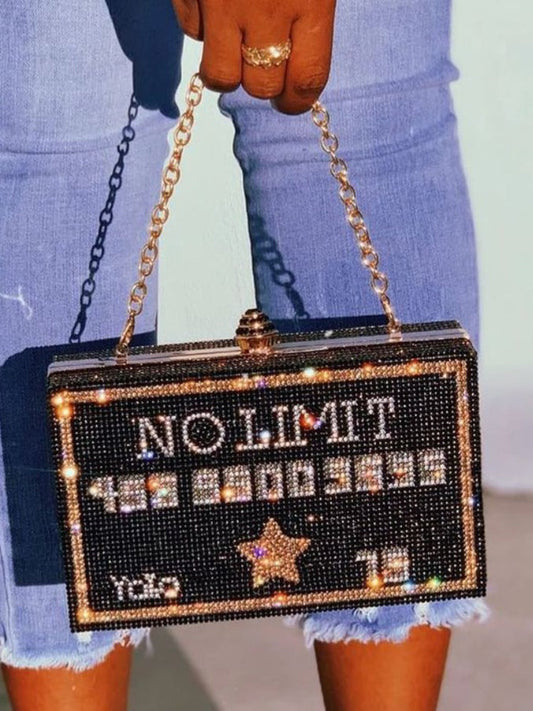 Star Letter Decor Clutch Bag