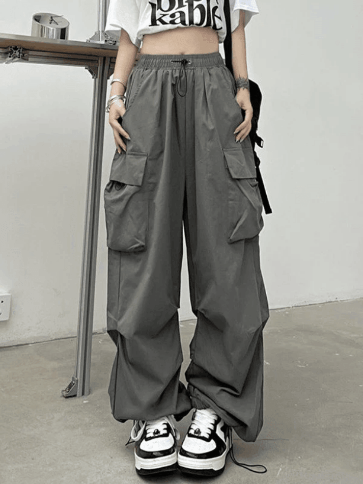 Ruched Pocket Baggy Cargo Pants