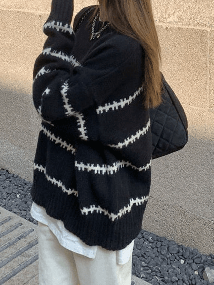 Striped Jumper Knit Sweater