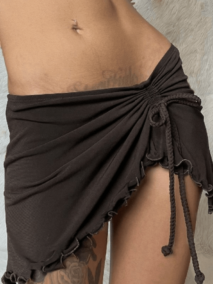 Vintage Brown Mini Skirt