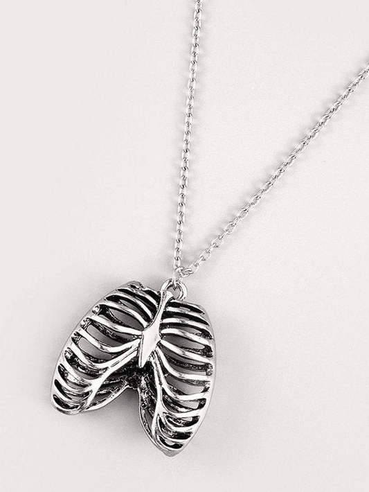 Vintage Skeleton Pendant Necklace