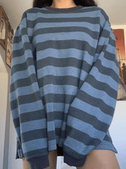Vintage Striped Pullover Sweatshirt