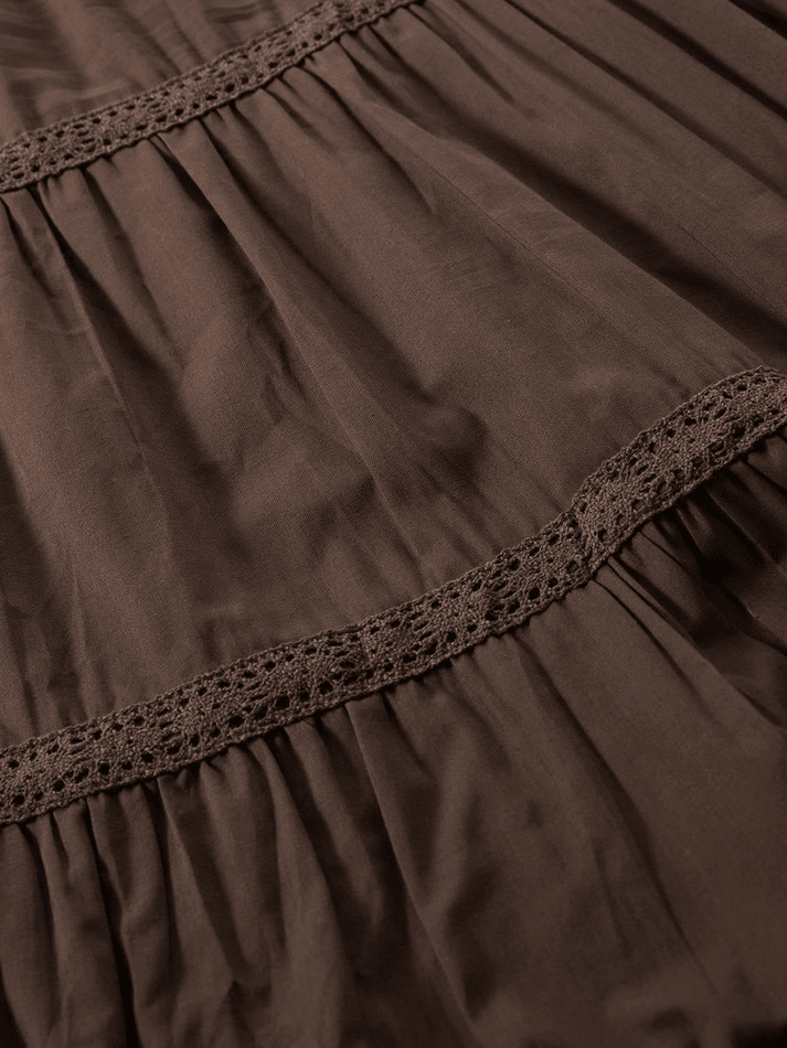 Vintage Tiered Midi Skirt