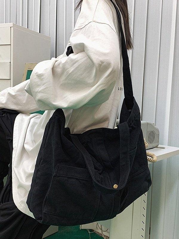 Vintage Wash Large Shoulder Bag